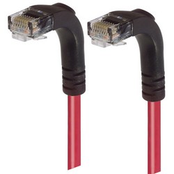 Picture of Category 6 LSZH Right Angle Patch Cable, Right Angle Down/Right Angle Down, Red, 1.0 ft