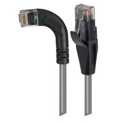 Picture of Category 6 LSZH Right Angle Patch Cable, Straight/Right Angle Left, Gray, 10.0 ft
