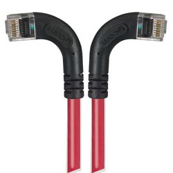 Picture of Category 6 LSZH Right Angle Patch Cable, Right Angle Left/Right Angle Right, Red, 10.0 ft