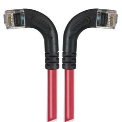 Picture of Category 6 LSZH Right Angle Patch Cable, Right Angle Left/Right Angle Right, Red, 3.0 ft