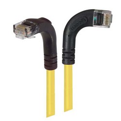 Picture of Category 5E Right Angle Patch Cable, RA Right Exit/Right Angle Down, Yellow 20.0 ft