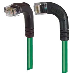 Picture of Category 5E Right Angle Patch Cable, RA Left Exit/Right Angle Down, Green 10.0 ft