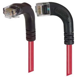 Picture of Category 5E Right Angle Patch Cable, RA Left Exit/Right Angle Down, Red 10.0 ft