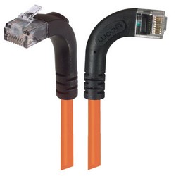 Picture of Category 5E Right Angle Patch Cable, RA Right Exit/Right Angle Up, Orange 15.0 ft