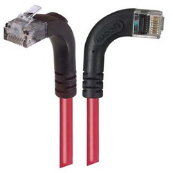 Picture of Category 5E Right Angle Patch Cable, RA Right Exit/Right Angle Up, Red 15.0 ft