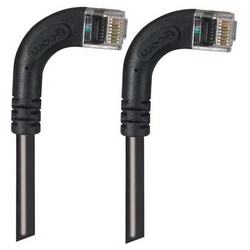 Picture of Category 5E Right Angle Patch Cable, RA Right Exit/RA Right Exit, Black 1.0 ft