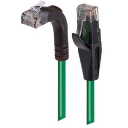 Picture of Category 5E Right Angle Patch Cable, Straight/Right Angle Up, Green, 10.0 ft