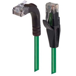 Picture of Category 5E Right Angle Patch Cable, Straight/Right Angle Up, Green, 20.0 ft