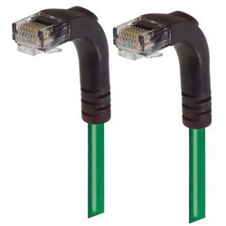 Picture of Category 5E Right Angle Patch Cable, Right Angle Down/Right Angle Down, Green, 10.0 ft