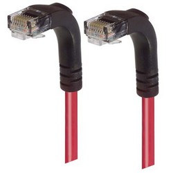 Picture of Category 5E Right Angle Patch Cable, Right Angle Down/Right Angle Down, Red, 15.0 ft