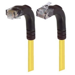 Picture of Category 5E Right Angle Patch Cable, Right Angle Up/Right Angle Down, Yellow 25.0 ft