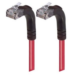 Picture of Category 5E Right Angle Patch Cable, Right Angle Up/Right Angle Up, Red 1.0 ft