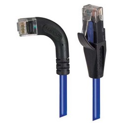 Picture of Category 5E Right Angle Patch Cable, Straight/ Right Angle Left Exit, Blue 2.0 ft