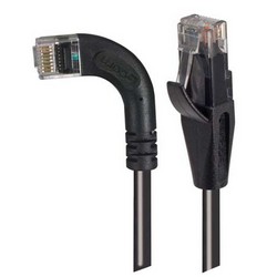 Picture of Category 5E Right Angle Patch Cable, Straight/ Right Angle Left Exit, Black, 10.0 ft