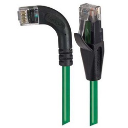 Picture of Category 5E Right Angle Patch Cable, Straight/ Right Angle Left Exit, Green, 10.0 ft