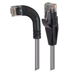 Picture of Category 5E Right Angle Patch Cable, Straight/ Right Angle Left Exit, Gray, 3.0 ft