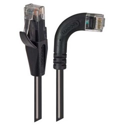 Picture of Category 5E Right Angle Patch Cable, Straight/ Right Angle Right Exit, Black, 25.0 ft