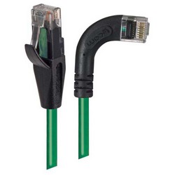 Picture of Category 5E Right Angle Patch Cable, Straight/ Right Angle Right Exit, Green, 1.0 ft