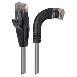 Picture of Category 5E Right Angle Patch Cable, Straight/ Right Angle Right Exit, Gray, 15.0 ft