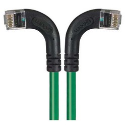 Picture of Category 5E Right Angle Patch Cable, RA Left Exit/RA Right Exit, Green, 3.0 ft