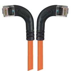 Picture of Category 5E Right Angle Patch Cable, RA Left Exit/RA Right Exit, Orange, 15.0 ft