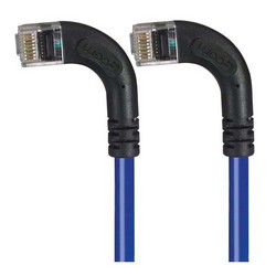 Picture of Category 5E Right Angle Patch Cable, RA Left Exit/RA Left Exit, Blue 5.0 ft