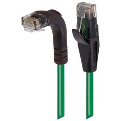 Picture of Category 5E Right Angle Patch Cable, Straight/Right Angle Down, Green, 25.0 ft