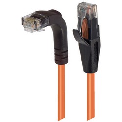 Picture of Category 5E Right Angle Patch Cable, Straight/Right Angle Down, Orange, 10.0 ft