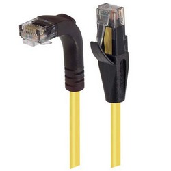 Picture of Category 5E Right Angle Patch Cable, Straight/Right Angle Down, Yellow, 15.0 ft
