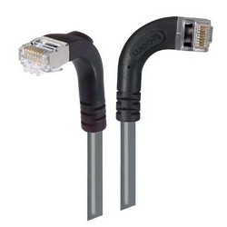 Picture of Category 5E Shielded Right Angle Patch Cable, Right Angle Right/Right Angle Down, Gray 20.0 ft