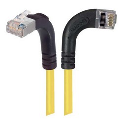 Picture of Category 5E Shielded Right Angle Patch Cable, Right Angle Right/Right Angle Up, Yellow 10.0 ft
