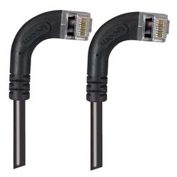 Picture of Category 5E Shielded Right Angle Patch Cable, RA Right Exit/RA Right Exit, Black 10.0 ft