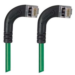 Picture of Category 5E Shielded Right Angle Patch Cable, RA Right Exit/RA Right Exit, Green 1.0 ft