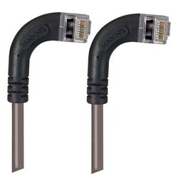Picture of Category 5E Shielded Right Angle Patch Cable, RA Right Exit/RA Right Exit, Gray 10.0 ft