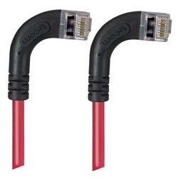 Picture of Category 5E Shielded Right Angle Patch Cable, RA Right Exit/RA Right Exit, Red 5.0 ft