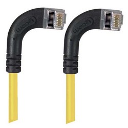 Picture of Category 5E Shielded Right Angle Patch Cable, RA Right Exit/RA Right Exit, Yellow 15.0 ft