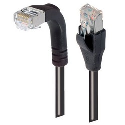 Picture of Category 5E Shielded Right Angle Patch Cable, Straight/Right Angle Down, Black 15.0 ft