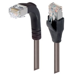 Picture of Category 5E Shielded Right Angle Patch Cable, Straight/Right Angle Down, Gray 2.0 ft