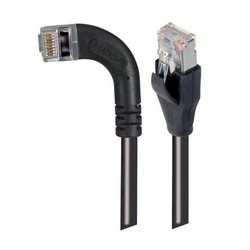 Picture of Category 5E Shielded Right Angle Patch Cable, Right Angle Left/Straight, Black 10.0 ft