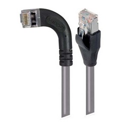Picture of Category 5E Shielded Right Angle Patch Cable, Right Angle Left/Straight, Gray 15.0 ft