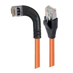 Picture of Category 5E Shielded Right Angle Patch Cable, Right Angle Left/Straight, Orange 10.0 ft