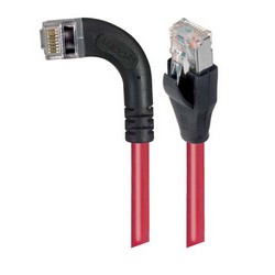 Picture of Category 5E Shielded Right Angle Patch Cable, Right Angle Left/Straight, Red 15.0 ft