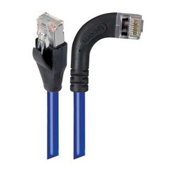 Picture of Category 5E Shielded Right Angle Patch Cable, Right Angle /Straight, Blue 15.0 ft