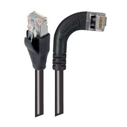 Picture of Category 5E Shielded Right Angle Patch Cable, Right Angle /Straight, Black 1.0 ft