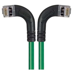 Picture of Category 5E Shielded Right Angle Patch Cable, Right Angle /Left Angle, Green 5.0 ft
