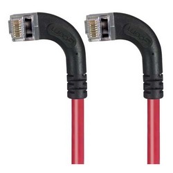 Picture of Category 5E Shielded Right Angle Patch Cable, Left Angle /Left Angle, Red 10.0 ft