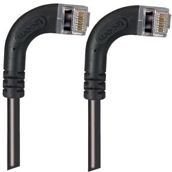 Picture of Category 5E Shielded LSZH Right Angle Patch Cable, Right Angle Right/Right Angle Right, Black, 20 ft