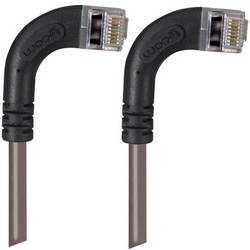 Picture of Category 5E Shielded LSZH Right Angle Patch Cable, Right Angle Right/Right Angle Right, Gray, 7.0 ft