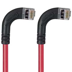 Picture of Category 5E Shielded LSZH Right Angle Patch Cable, Right Angle Right/Right Angle Right, Red, 10.0 ft