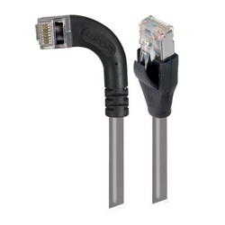 Picture of Category 5E Shielded LSZH Right Angle Patch Cable, Straight/Right Angle Left, Gray, 10.0 ft